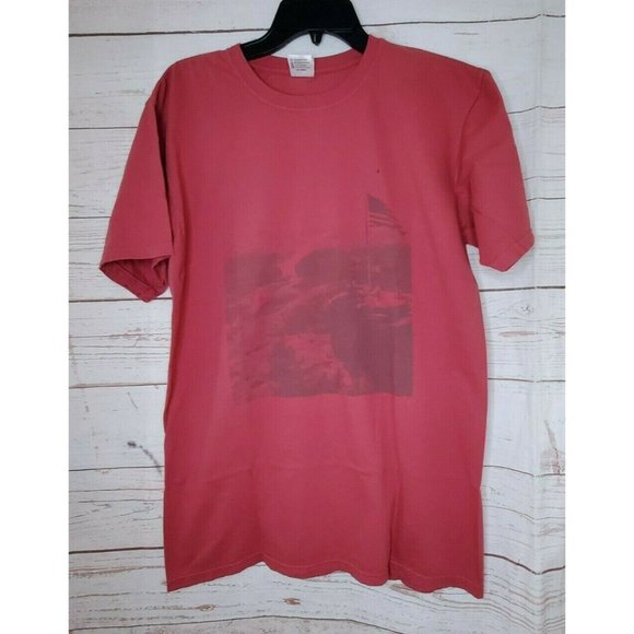 Authentic Pigment Garment Dyed Chimney Rock Burgundy Medium T Shirt - Picture 4 of 11